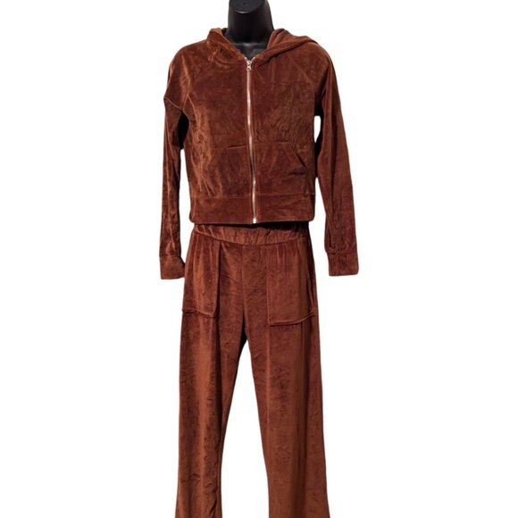 Crave Fame Matching Velour Jacket and Pants - Picture 1 of 9